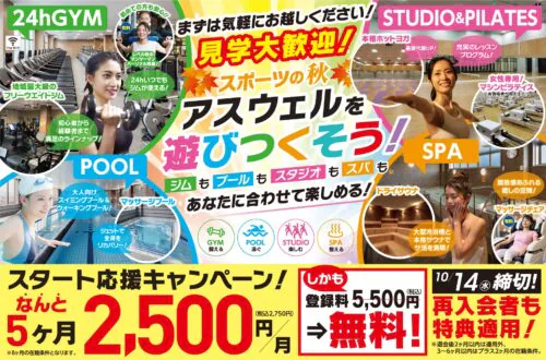 【10/14まで】スタート応援キャンペーン！5ヶ月間2,500円/月！ チラシ画像