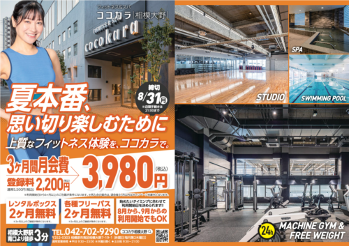 【8/31まで】キャンペーン！3ヶ月間3,980円/月(税込)！ チラシ画像