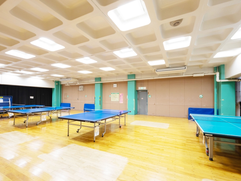 江戸川区総合体育館の卓球室